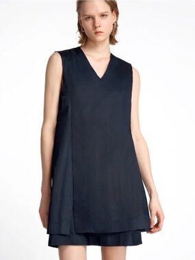 navy blue dress for baby girl SLIM-FIT SCUBA MINI DRESS - BLACK